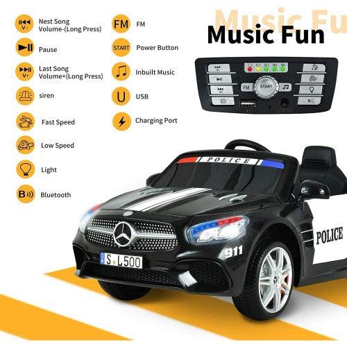 UENJOY 12V Mercedes-Benz SL500 Kids Ride On Car (Police Edition) - Toytexx UENJOY 12V Mercedes-Benz SL500 Kids Ride On Car (Police Edition) - Toytexx